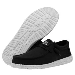 Wally Slub Canvas - Black 8 Wally Slub Canvas - Black -Stepwise Sales Store 40009 001 WALLYSLUBCANVAS BLACK PAIRBOTTOM