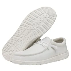 Wally Slub Canvas - White 8 Wally Slub Canvas - White -Stepwise Sales Store 40009 100 WALLYSLUBCANVAS WHITE PAIRBOTTOM