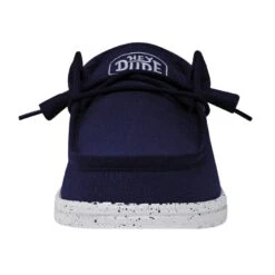 Wally Slub Canvas - Navy -Stepwise Sales Store 40009 410 WALLY SLUB CANVAS NAVY LEFT FRONT