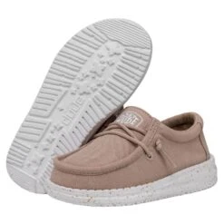 Wally Toddler Slub Canvas - Tan -Stepwise Sales Store 40029 265 WALLYTODDLERSLUBCANVAS TAN PAIRBOTTOM