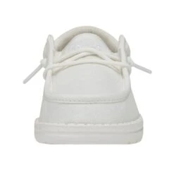 Wally Youth Slub Canvas - White -Stepwise Sales Store 40044 100 WALLYYOUTHSLUBCANVAS WHITE LEFTFRONT 1