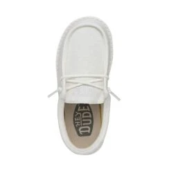 Wally Youth Slub Canvas - White -Stepwise Sales Store 40044 100 WALLYYOUTHSLUBCANVAS WHITE LEFTTOP