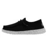 Wendy Slub Canvas - Black -Stepwise Sales Store 40063 001 WENDY SLUB CANVAS BLACK LEFT 1
