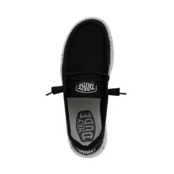 Wendy Slub Canvas - Black -Stepwise Sales Store 40063 001 WENDY SLUB CANVAS BLACK LEFT 6