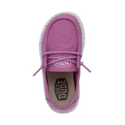 Wendy Toddler Slub Canvas - Violet -Stepwise Sales Store 40144 508 WENDYTODDLERSLUBCANVAS VIOLET LEFTTOP