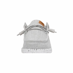 Wally Washed Canvas - Light Grey -Stepwise Sales Store FW23 M 40296 007 WALLY WASHED CANVAS LIGHT GREY LEFT FRONT