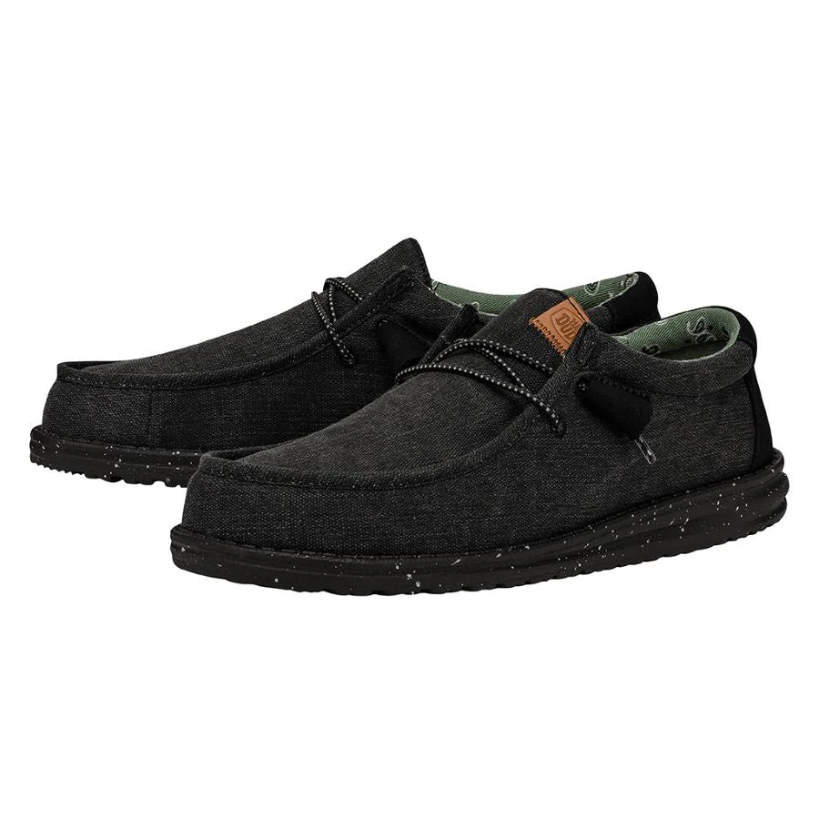 Wally Washed Canvas - Black/Black 2 Wally Washed Canvas - Black/Black - Image 2