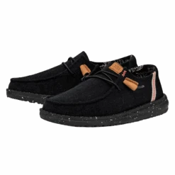 Wendy Washed Canvas - Black -Stepwise Sales Store FW23 W 40297 001 WENDY WASHED CANVAS BLACK LEFT PAIR
