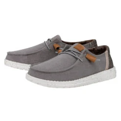 Wendy Washed Canvas - Grey 7 Wendy Washed Canvas - Grey -Stepwise Sales Store FW23 W 40297 030 WENDY WASHED CANVAS GREY LEFT PAIR