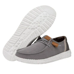 Wendy Washed Canvas - Grey 8 Wendy Washed Canvas - Grey -Stepwise Sales Store FW23 W 40297 030 WENDY WASHED CANVAS GREY LEFT PAIROUTSOLE